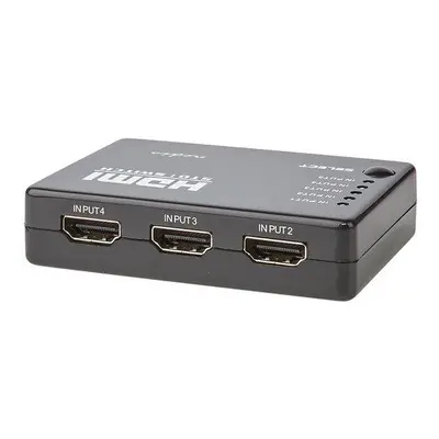 NEDIS HDMI přepínač/ 5x HDMI vstup/ 1x HDMI výstup/ 1080p/ ABS/ antracit/ box, VSWI3455BK