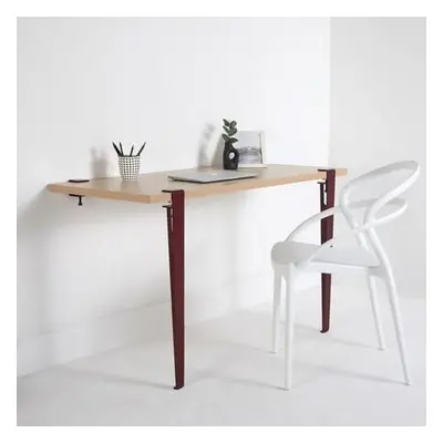 Hanah Home Study Desk Cuarius - WoodenBurgundy