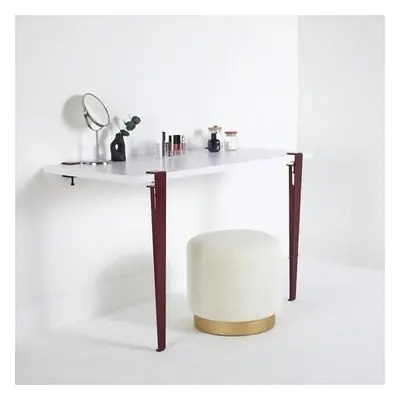 Hanah Home Make-Up Table Thetis - WhiteBurgundy