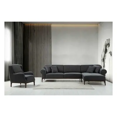 Atelier del Sofa Sofa Set London Corner Set - Dark Grey