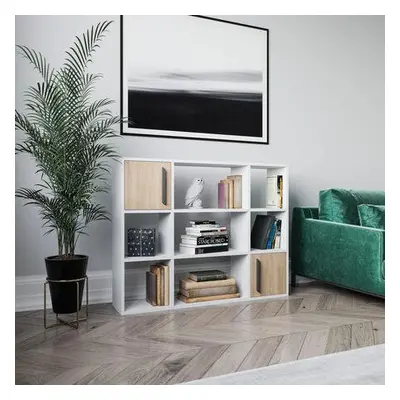 Hanah Home Bookshelf Randall - White, Oak WhiteOak