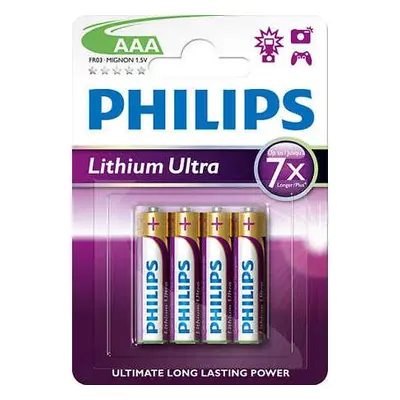 Philips baterie AAA Ultra lithium - 4ks