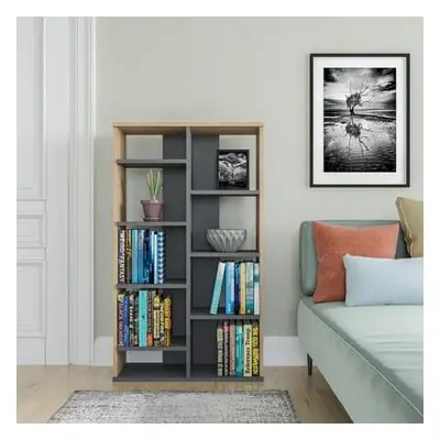 Hanah Home Bookshelf Keota - Anthracite, Oak AnthraciteOak