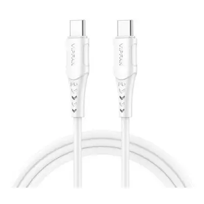 Kabel USB-C na USB-C VFAN P05, 60W, PD, 1m (bílý)