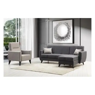 Atelier del Sofa Sofa Set Zaden L - Dark Grey