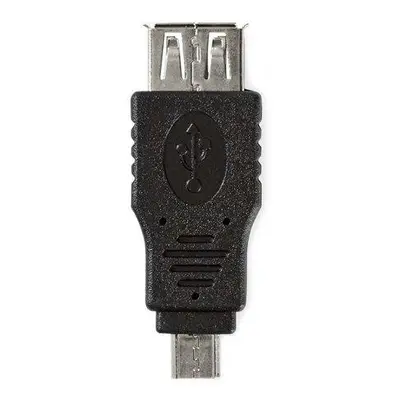 NEDIS redukce USB 2.0/ zástrčka USB micro B - zásuvka USB A/ černý/ blistr/