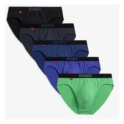 Atlantic Pánské slipy 5Pack - vícebarevné Velikost: M, Zelená