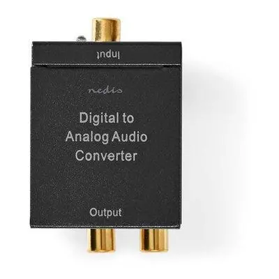 Nedis ACON2510BK - Digitální audio převodník | 1cestný | Vstup: 1x digitální RCA/1x TosLink | Vý