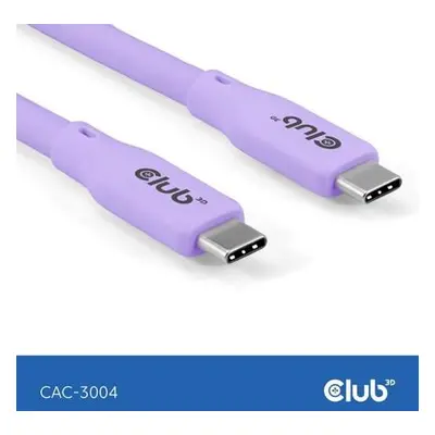 Club3D Kabel USB-C 4.0, 20Gbps, 4K60Hz, PD 240W, 2m, fialová