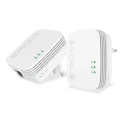 STRONG sada 2 adaptérů Powerline 1000 DUO MINI/ 1000 Mbit/s/ 1x LAN/ bílý, POWERL1000DUOMINI