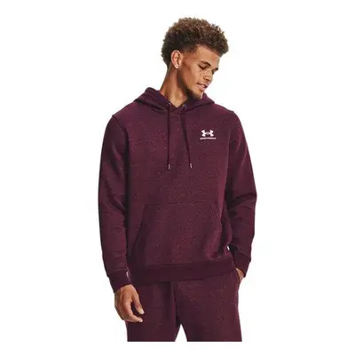 Under Armour Pánská mikina Essential Fleece Hoodie dark maroon S