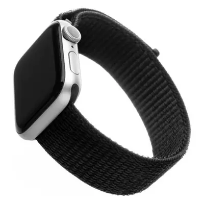 Nylonový řemínek FIXED Nylon Strap pro Apple Watch 42/44/45/49mm, černý