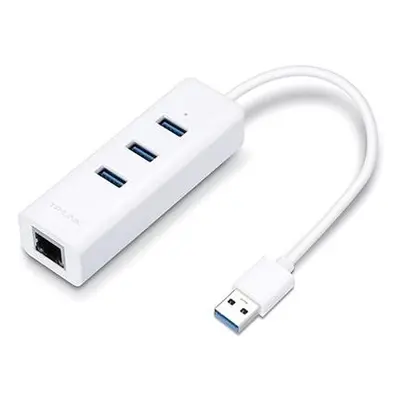 TP-Link UE330 síťový adaptér, USB3.0, 1x 10/100/1000Mbps + USB hub 3x USB 3.0 porty, UE330