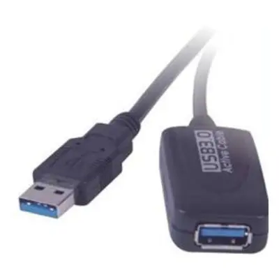 PremiumCord USB 3.0 repeater a prodlužovací kabel A/M-A/F/ 5m/ černý