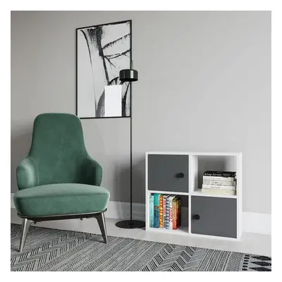 Hanah Home Bookshelf Tuttle - White, Anthracite WhiteAnthracite