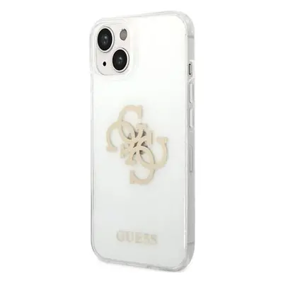 Guess TPU Big 4G Full Glitter kryt iPhone 14 Plus čirý