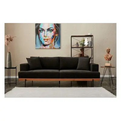 Atelier del Sofa 3-Seat Sofa Liva - Anthracite, Copper AnthraciteBlack