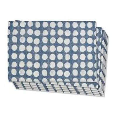 Hermia Table Mat Set (6 Pieces) TXT0294 WhiteBlue