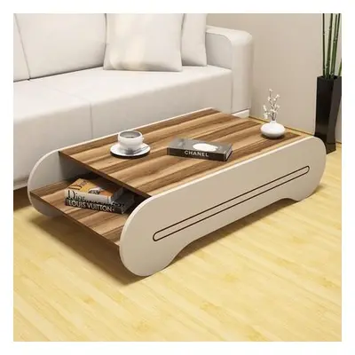 Hanah Home Coffee Table Cool - Walnut, Cream WalnutCream