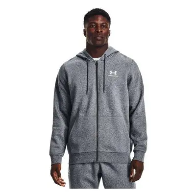 Under Armour Pánská mikina Essential Fleece FZ Hood pitch gray medium heather L