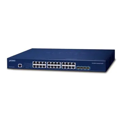 Planet SGS-6310-24T4X L3 switch, 24x1Gb, 4x10Gb SFP+, HW/IP stack, VSF/Cluster switch, SGS-6310-