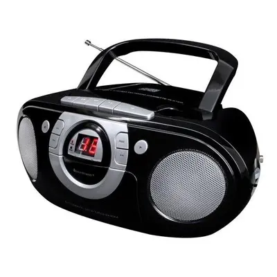 Soundmaster SCD5100SW/ CD přehrávač/ Přehrávač Kazet/ FM rádio/ Černý