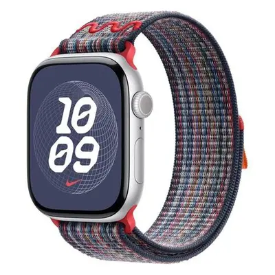 Apple Watch 49/46/45/44mm modro-červený provlékací sportovní řemínek Nike