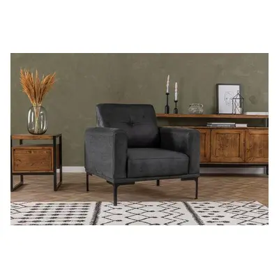 Atelier del Sofa Wing Chair Mustang - Anthracite