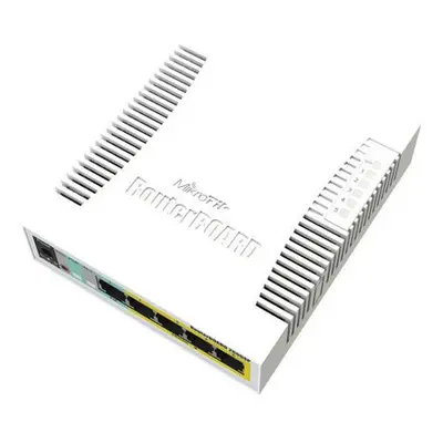 Mikrotik RouterBOARD RB260GSP/ nastavitelný 5-portový gigabit smart switch SFP cage/ SwOS/ zdroj