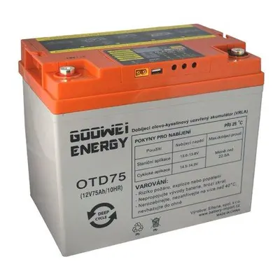 GOOWEI ENERGY DEEP CYCLE (GEL) baterie GOOWEI ENERGY OTD75, 75Ah, 12V, OTD75