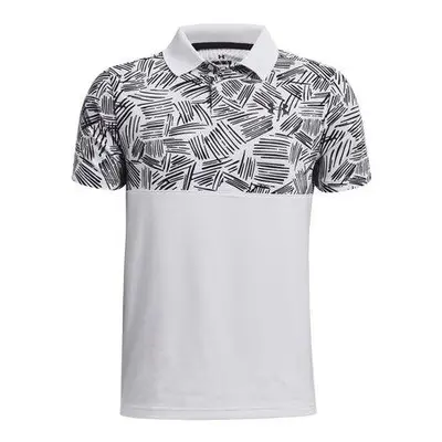 Under Armour Chlapecké polo tričko Perf Palm Sketch Polo white YM, Bílá, 137, –, 150