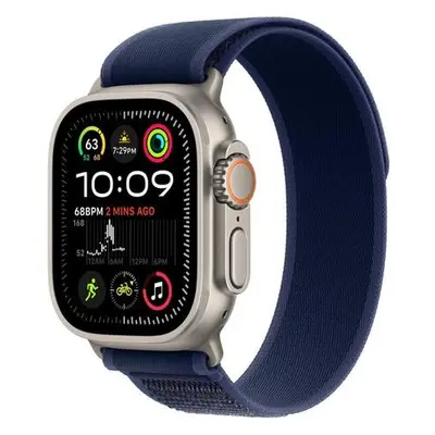 Apple Watch 49/46/45/44mm modrý trailový tah s přírodním titanem M/L