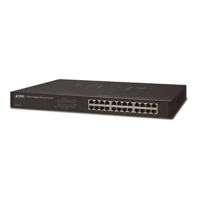 Planet GSW-2401 Switch 24x 10/100/1000, kov, rackmount, fanless, GSW-2401