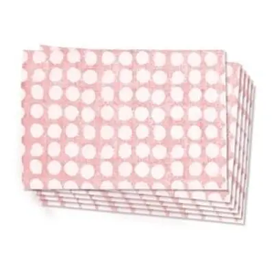 Hermia Table Mat Set (6 Pieces) TXT0293 WhitePink