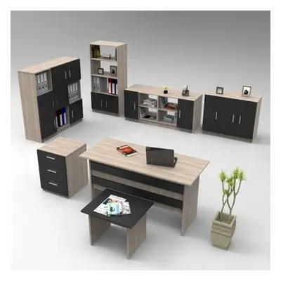 Hanah Home Office Furniture Set VO18-OB OakBlack