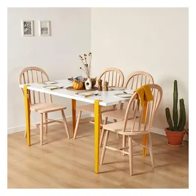 Hanah Home Dining Table Pineios - WhiteYellow