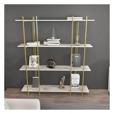 Hanah Home Bookshelf Moss - White, Gold