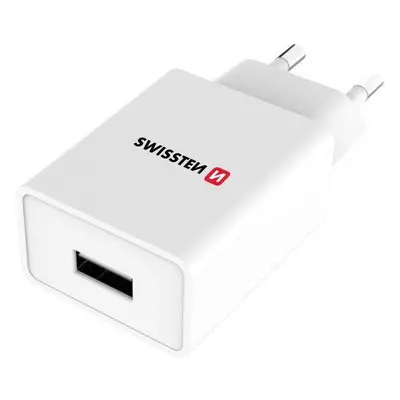 Swissten Síťový Adaptér Smart Ic 1X Usb 1A Power + Datový Kabel Usb / Micro Usb 1,2 M Bílý