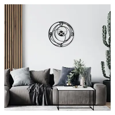 Wallity Decorative Metal Wall Clock Enzoclock - S027 Black