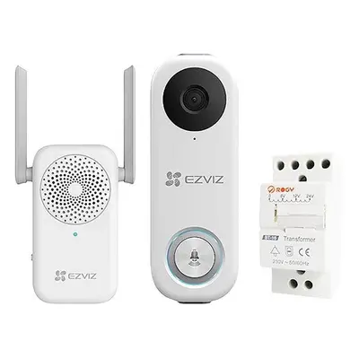 EZVIZ chytrá sada DB1C kit/ Wi-Fi/ videotelefon/ bezdrátový zvonek/ trafo/ rozlišení 1536x1536/ 