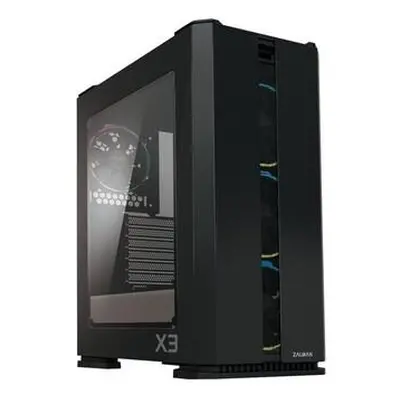 Zalman skříň X3 BLACK / Middle tower / ATX / USB 3.0 / USB 2.0 / průhledná bočnice, X3 BLACK