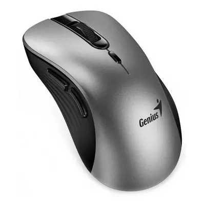 GENIUS Ergo 8100S AI Silver Grey/ 1600 dpi/ bezdrátová/ Copilot/ 6tlačítek/ tichá/ střibrnošedá,