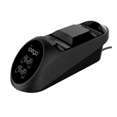 iPega dokovací stanice 9180 Double Charger pro gamepady PS4, černá