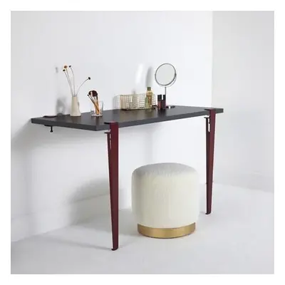 Hanah Home Make-Up Table Thetis - AnthraciteBurgundy AnthraciteClaret Red