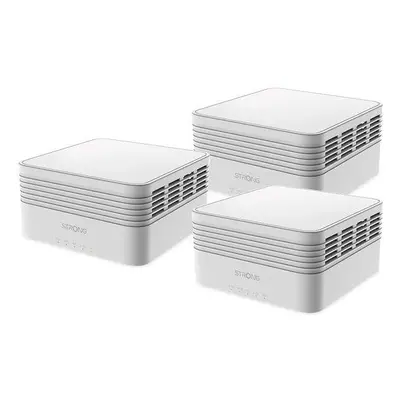 STRONG sada 3 ATRIA Wi-Fi Mesh Home TRIO PACK AX3000/ Wi-Fi 802.11a/b/g/n/ac/ax/ 2402 Mbit/s/ 2,