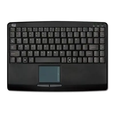 Adesso AKB-410UB/ drátová klávesnice/ mini/ touchpad/ USB/ černá/ US layout, AKB-410UB