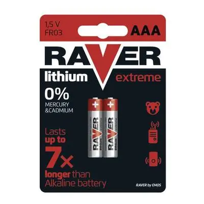 GP lithiová baterie 1,5V RAVER AAA (R03) Extreme 2ks blistr