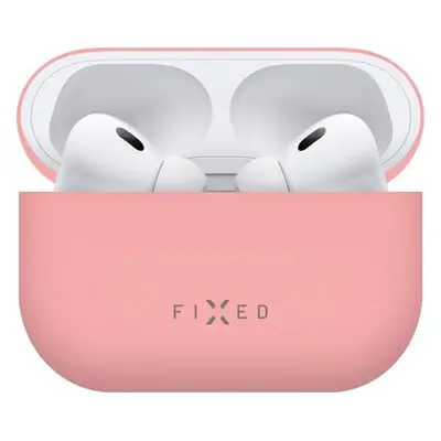 FIXED Silky silikonové pouzdro pro Apple AirPods Pro/Pro 2 růžové