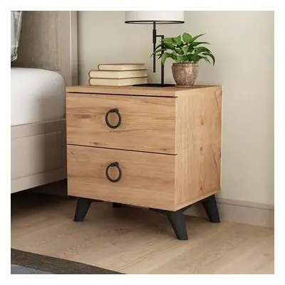 Hanah Home Nightstand Artes - Atlantic Pine, Wihte Atlantic PineBlack