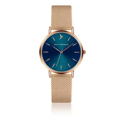 Emily Westwood Dark Blue Sunray Mesh Watch EGJ-3218